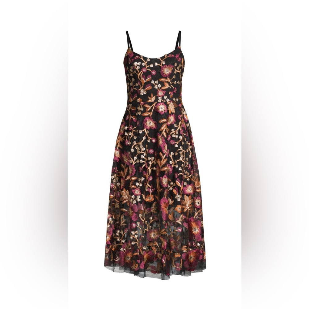 Dress the Population Uma Floral Embroidered Lace Dress
